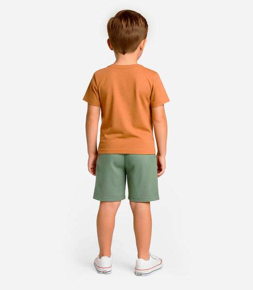 Conjunto Infantil Camiseta com Bermuda Select Marrom