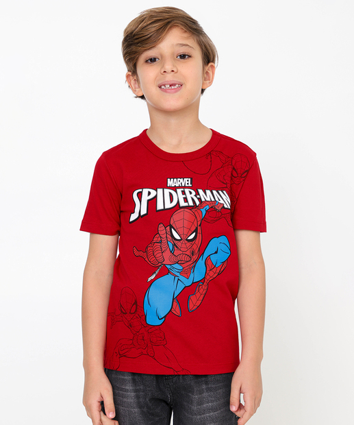 Image_Camiseta Infantil Homem Aranha Marvel Tam 4 a 10 Vermelho