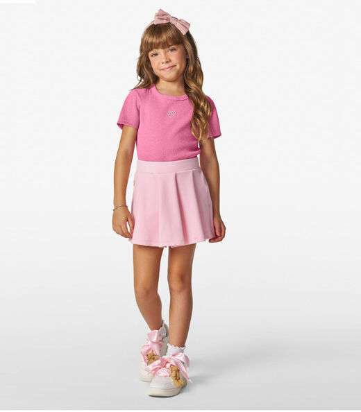 Blusa feminina em Ribana 2x1 Mescla Trick Nick Rosa