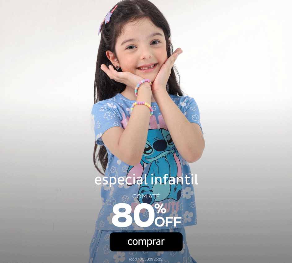 Especial Infantil com até 80% OFF