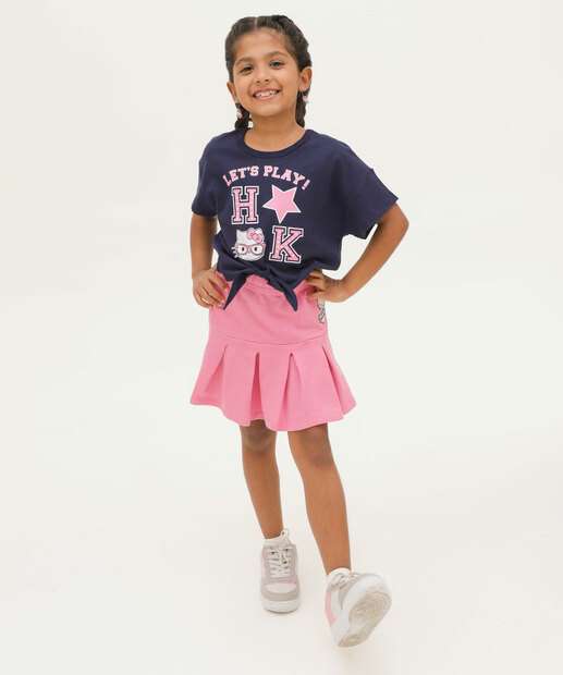 Blusa Infantil Regata Nozinho Hello Kitty Sanrio Tam 4 a 10