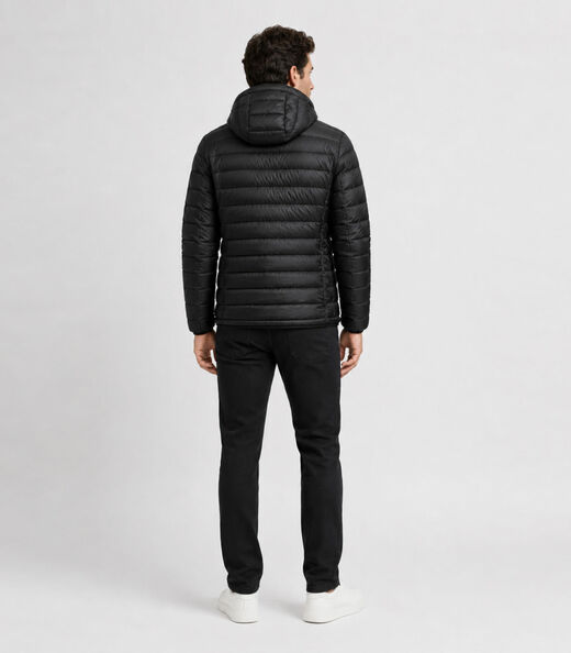 Jaqueta Masculina Puffer Com Capuz All Free Preto