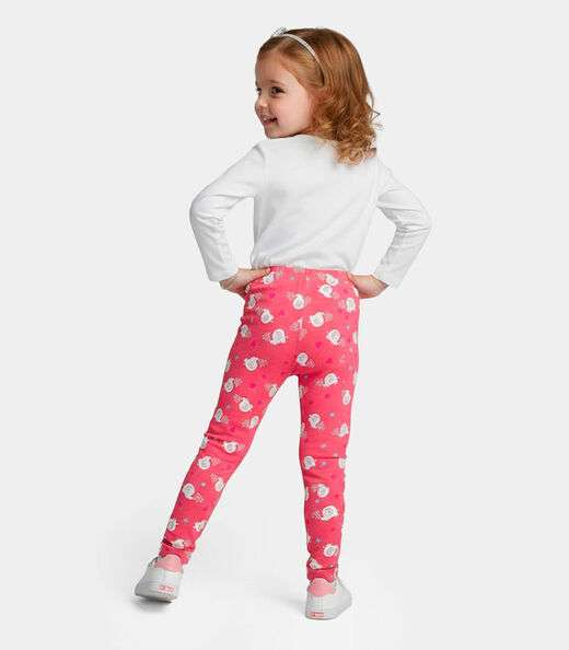 Legging Infantil Em Cotton Select Rosa
