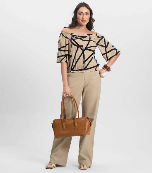 Blusa Feminina Ciganinha Infinita Cor Marrom