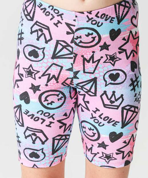 Conjunto Infantil Estampado Manga Curta Tam 4 a 10