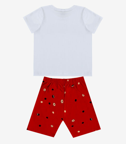 Conjunto Infantil Camiseta e Bermuda Select Vermelho