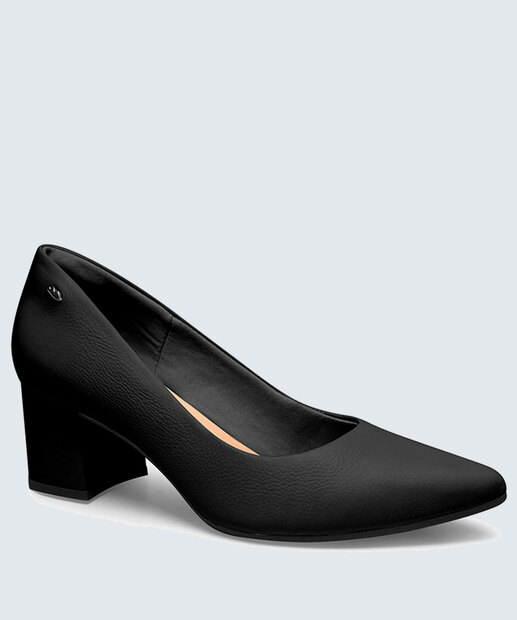 Scarpin Feminino Salto Grosso Bico Fino Dakota