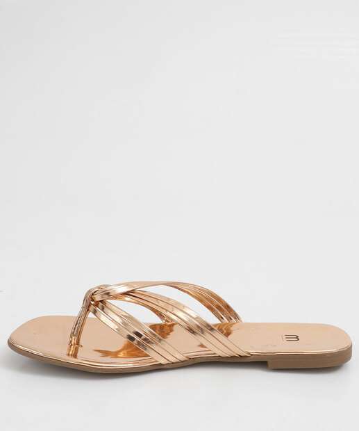 Rasteirinha Feminina Metalizada Marisa