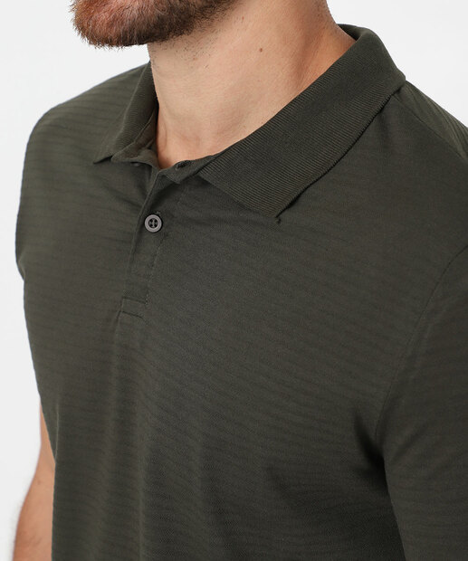 Polo Masculina Botões Manga Curta MR Verde