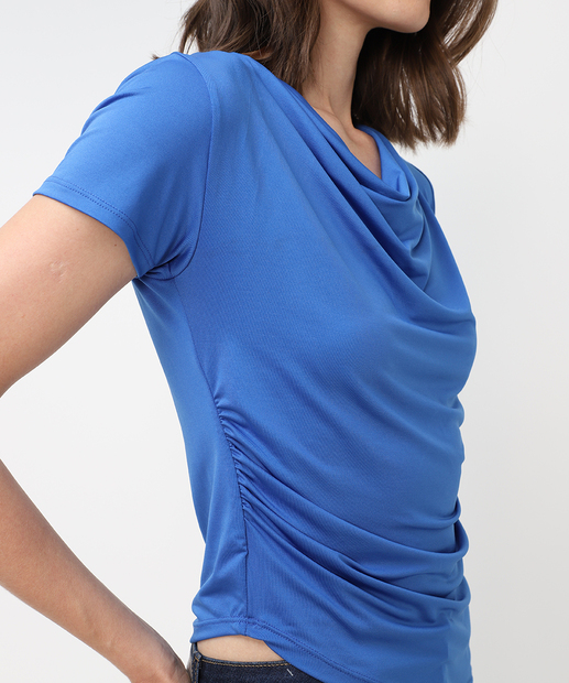 Blusa Feminina Degagê Assimétrica Marisa Azul