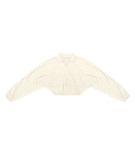 Camisa Feminina Manga Longa Com Strass Endless Bege