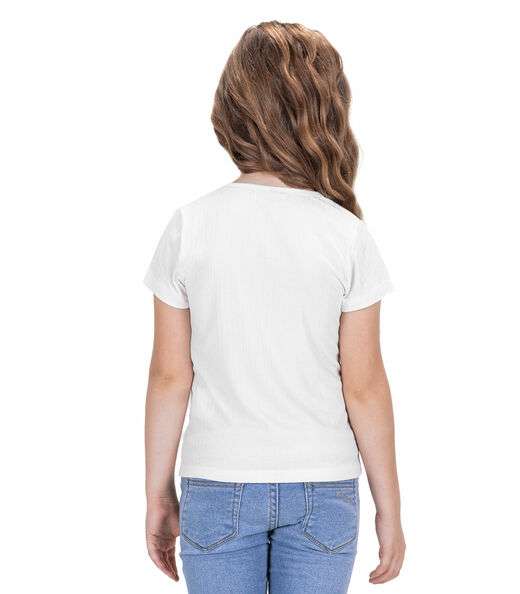 Blusa Infantil Feminina Canelada Trick Nick Branco