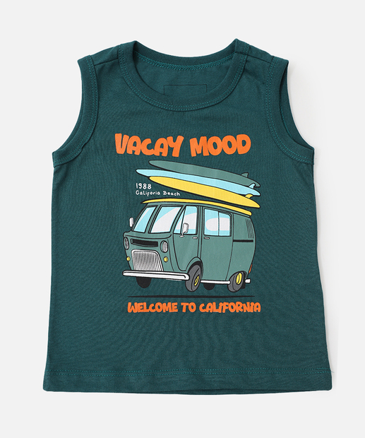 Conjunto Infantil Estampa Kombi Marisa Tam 1 a 3 Verde