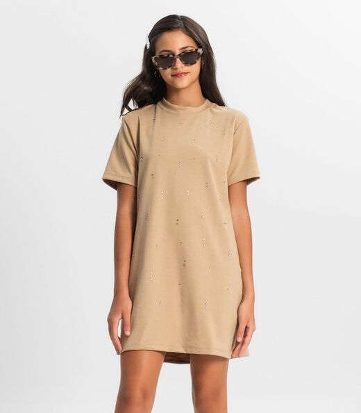 Image_Vestido Juvenil Com Strass Minty Marrom