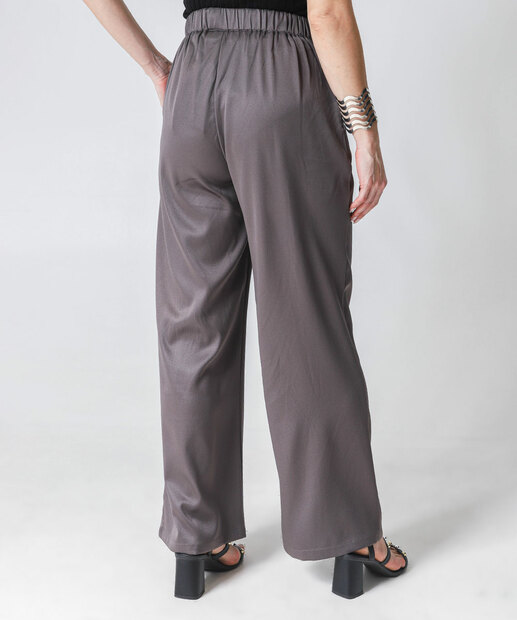 Calça Feminina Reta Alfaiataria Marisa Cinza