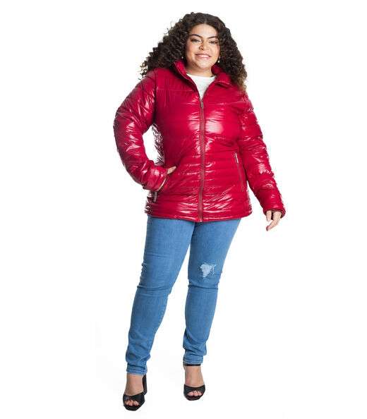 Jaqueta Plus Size Microfibra Secret Glam Vermelho