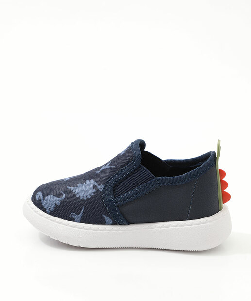 Tênis Infantil Slip On Dinossauro Molekinho Azul