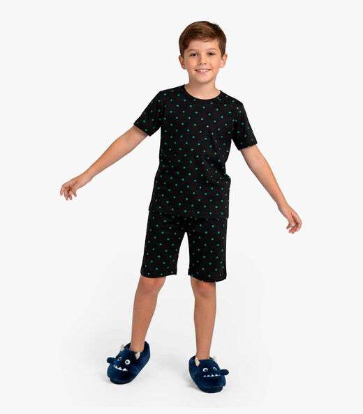 Image_Pijama Infantil Camiseta e Bermuda Select Preto