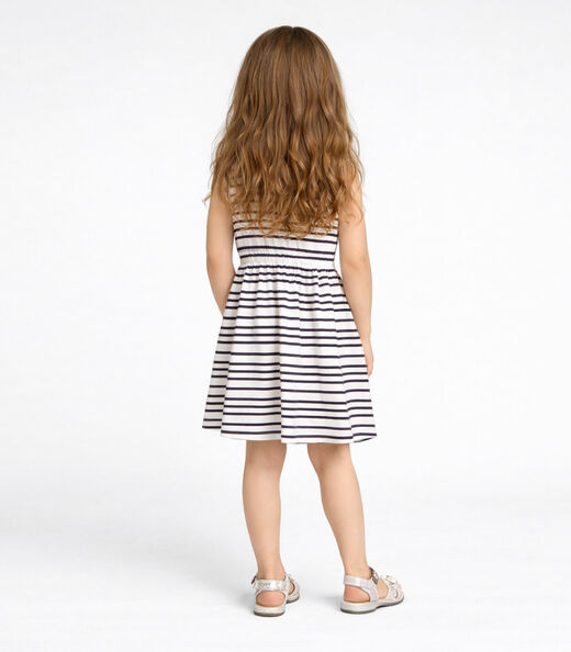 Vestido Infantil Com Cintura Franzida Select Azul