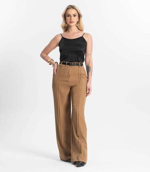 Regata Feminina Em Poliamida Sem Costura Select Preto