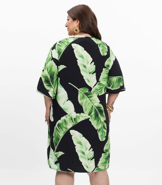 Vestido Feminino Plus Size Curto Secret Glam Preto