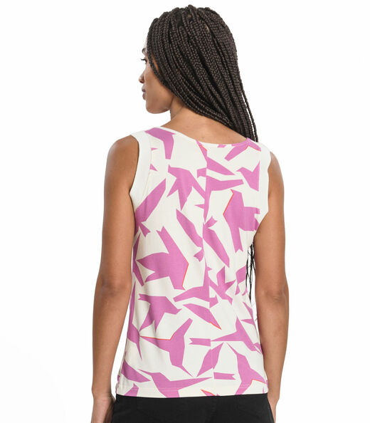 Regata Feminina Estampada Rovitex Bege