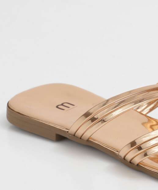 Rasteirinha Feminina Metalizada Marisa