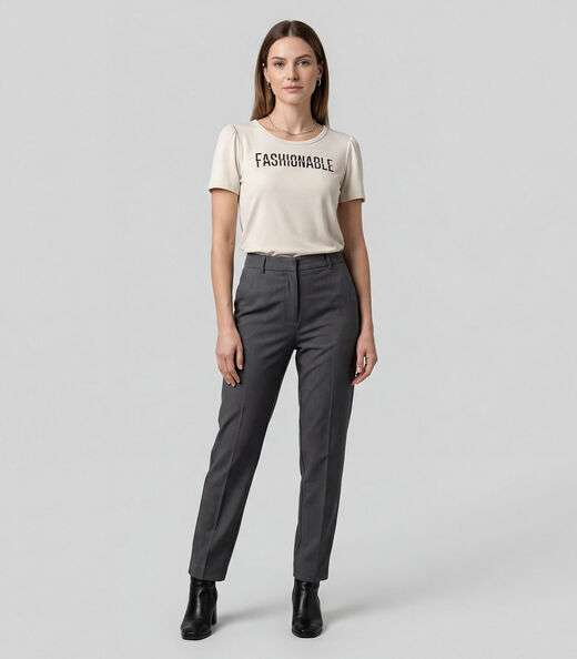 Image_Blusa Feminina Em Visco Tricot Infinita Cor Bege