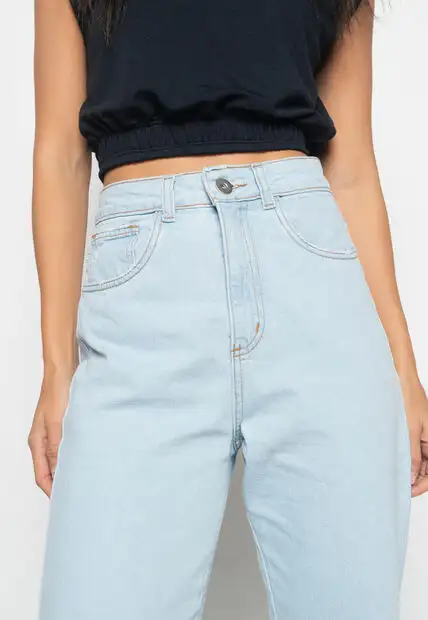 Calça Mom Jeans Claro Salvatore Fashion