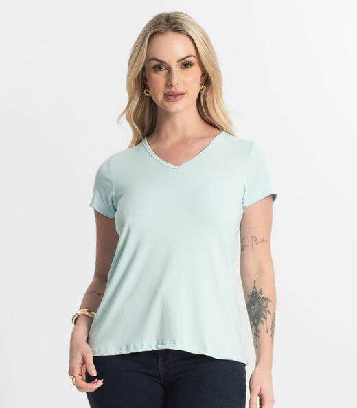 Blusa Feminina Básica Select Azul