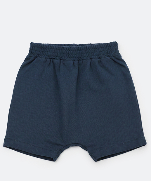 Bermuda Infantil Jeans Bolso Canguru Tam 1 a 3 Azul