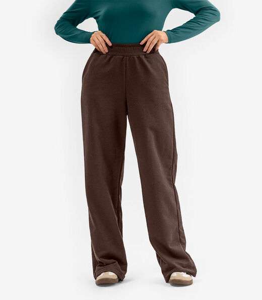 Calça Feminina em Moletom Rovitex Marrom