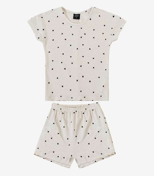 Pijama Feminino Infantil Select Bege