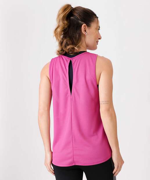Blusa Regata Feminina Fitness Vazado Marisa