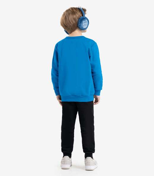 Conjunto Infantil Blusão Com Calça Gamer Rovi Kids Azul