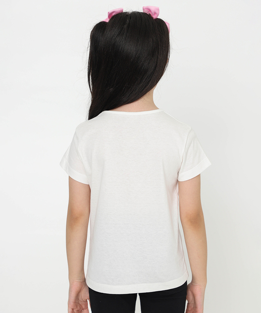 Blusa Infantil Minnie E Margarida Disney Tam 4 a 10 Off White