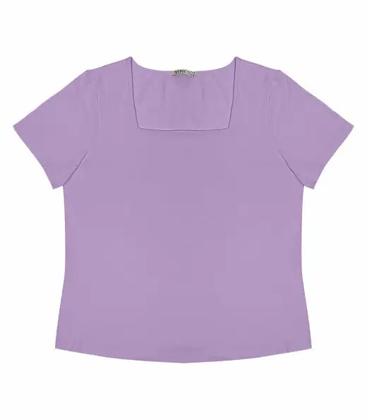 Blusa Feminina Plus Size Secret Glam Roxo