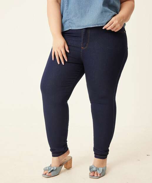 Calça Plus Size Feminina Jeans Cigarrete
