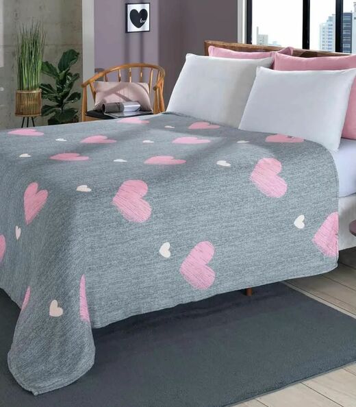 Image_Manta Flannel Casal Lar E Lazer Cinza