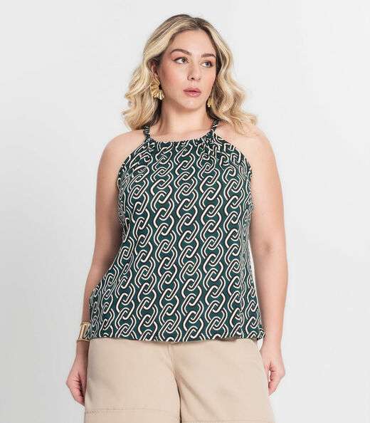 Image_Blusa de Alça Plus Size Infinita Cor Verde