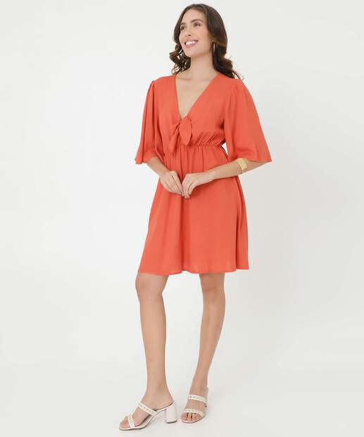 Image_Vestido Feminino Curto Manga 3/4 Marisa