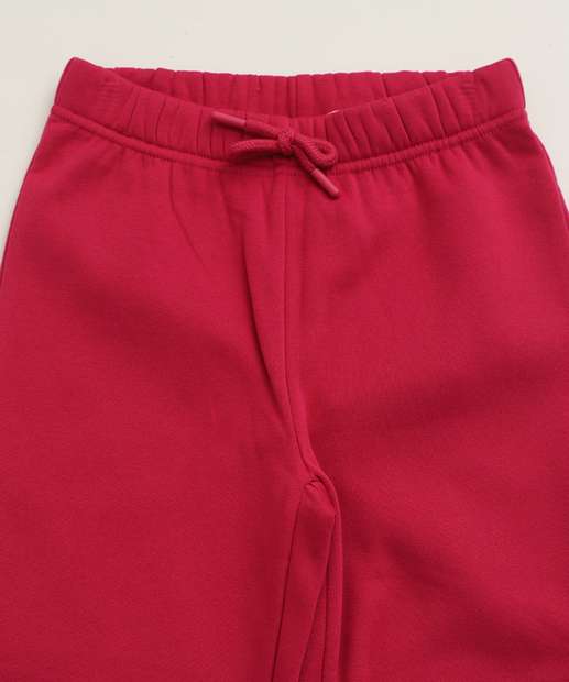 Conjunto Infantil Moletom Bordado Marisa Tam 4 a 10 Rosa