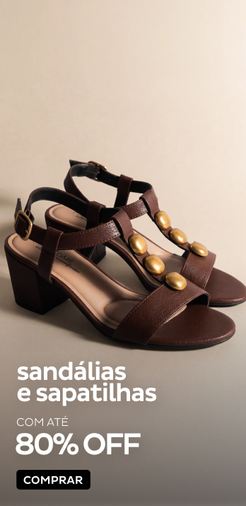 Sandálias e Sapatilhas com até 80% OFF