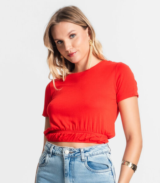Blusa De Visco Tricot Feminina Endless Laranja