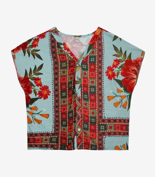 Blusa Feminina Estampada Infinita Cor Azul