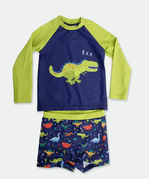 Conjunto Infantil Praia Proteção UV Marisa TAM 1 a 4 Azul