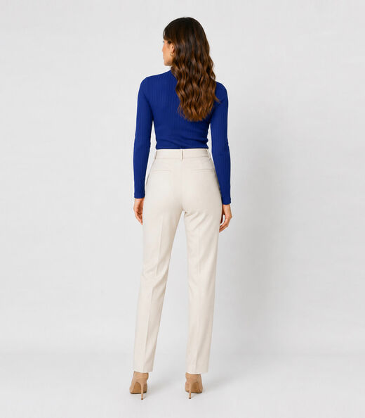 Blusa Manga Longa Feminina Canelada Select Azul