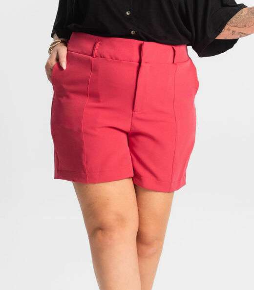 Shorts Feminino Alfaiate Secret Glam Vermelho