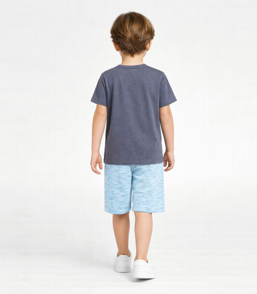 Conjunto Infantil Camiseta e Bermuda Select Cinza