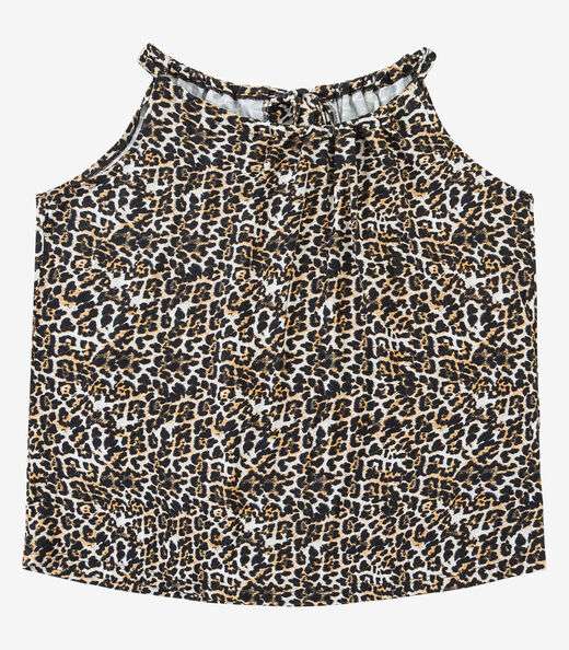 Blusa de Alça Plus Size Infinita Cor Bege